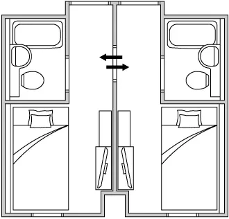 図:コネクティングルーム間取り