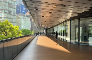 道なりに歩きます。