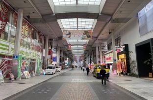 画像：市電辛島町電停からのアクセス