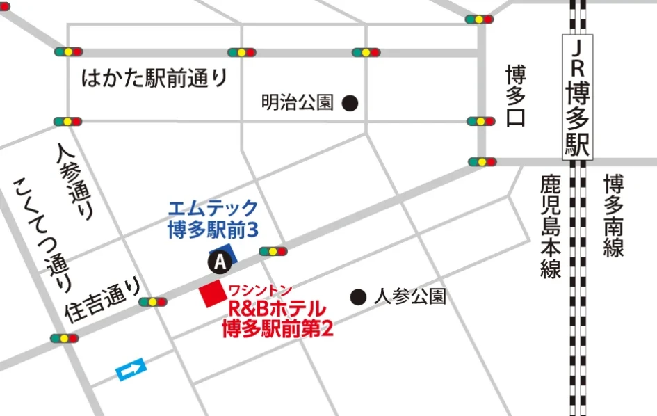 図:ワシントンR&Bホテル博多駅前第2の周辺駐車場