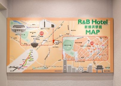 ワシントンR&Bホテル新横浜駅前のインフォメーションMAP画像