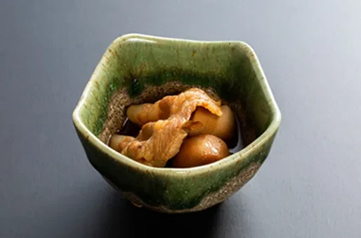 写真：大和ポークと小芋の佃煮