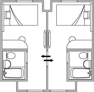 図:コネクティングルーム間取り