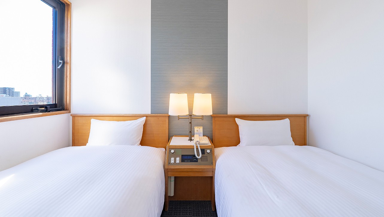 画像：ツインルームベッド