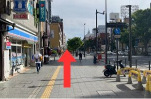 画像：甲府駅からのアクセス