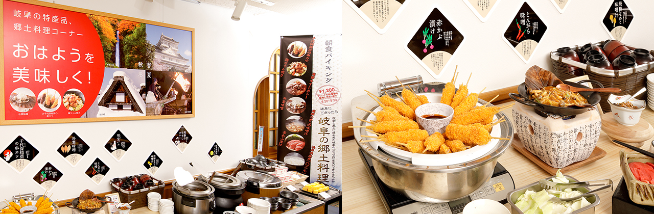 種類豐富的日式與西式自助餐